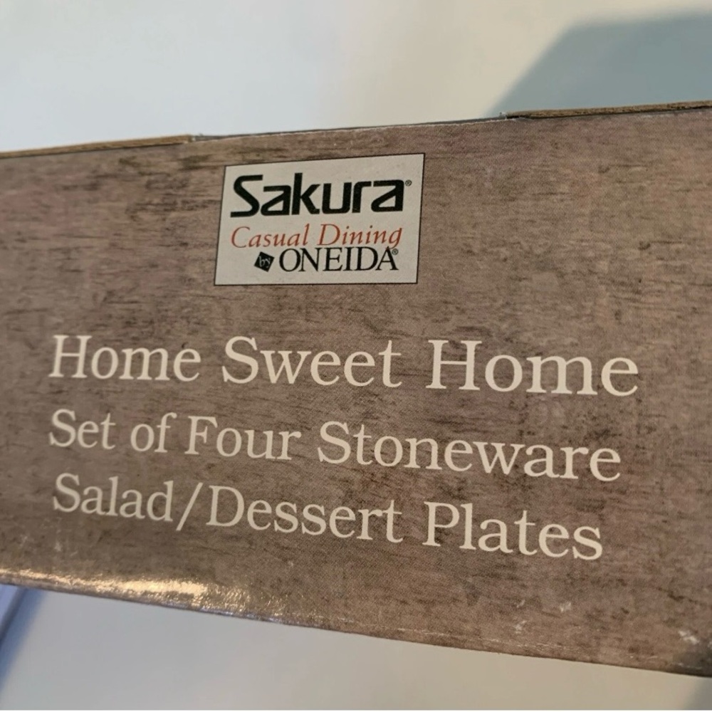 Home Sweet Home Warren Kimble Stoneware Salad/Dessert Plates, Set of 4 New NWT - Picture 4 of 9